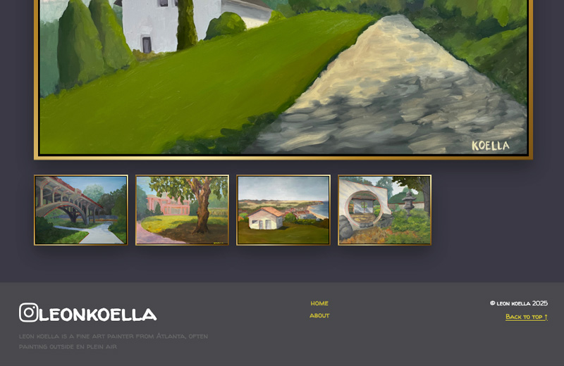 Screenshot of Leon Koella web site